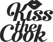 Kiss the cook - DXF SVG CDR Cut File, listo para cortar para láser Router plasma